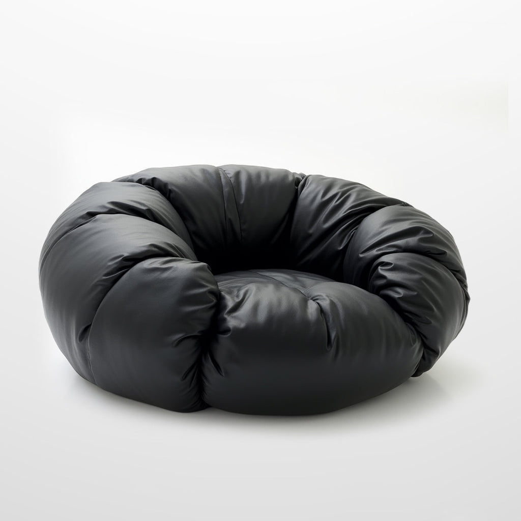 Cocoon Sofa in Black Leather