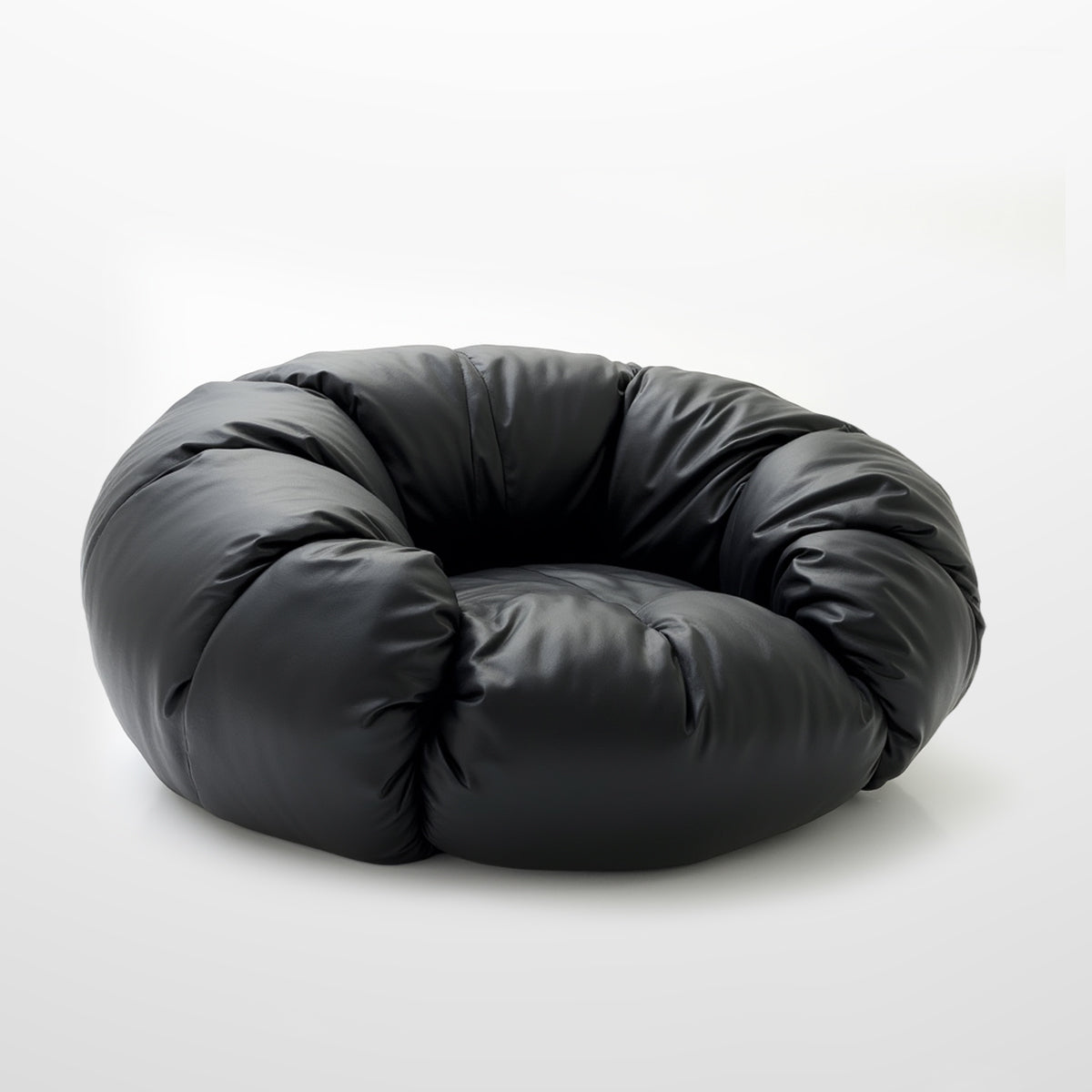Cocoon Sofa in Black Leather
