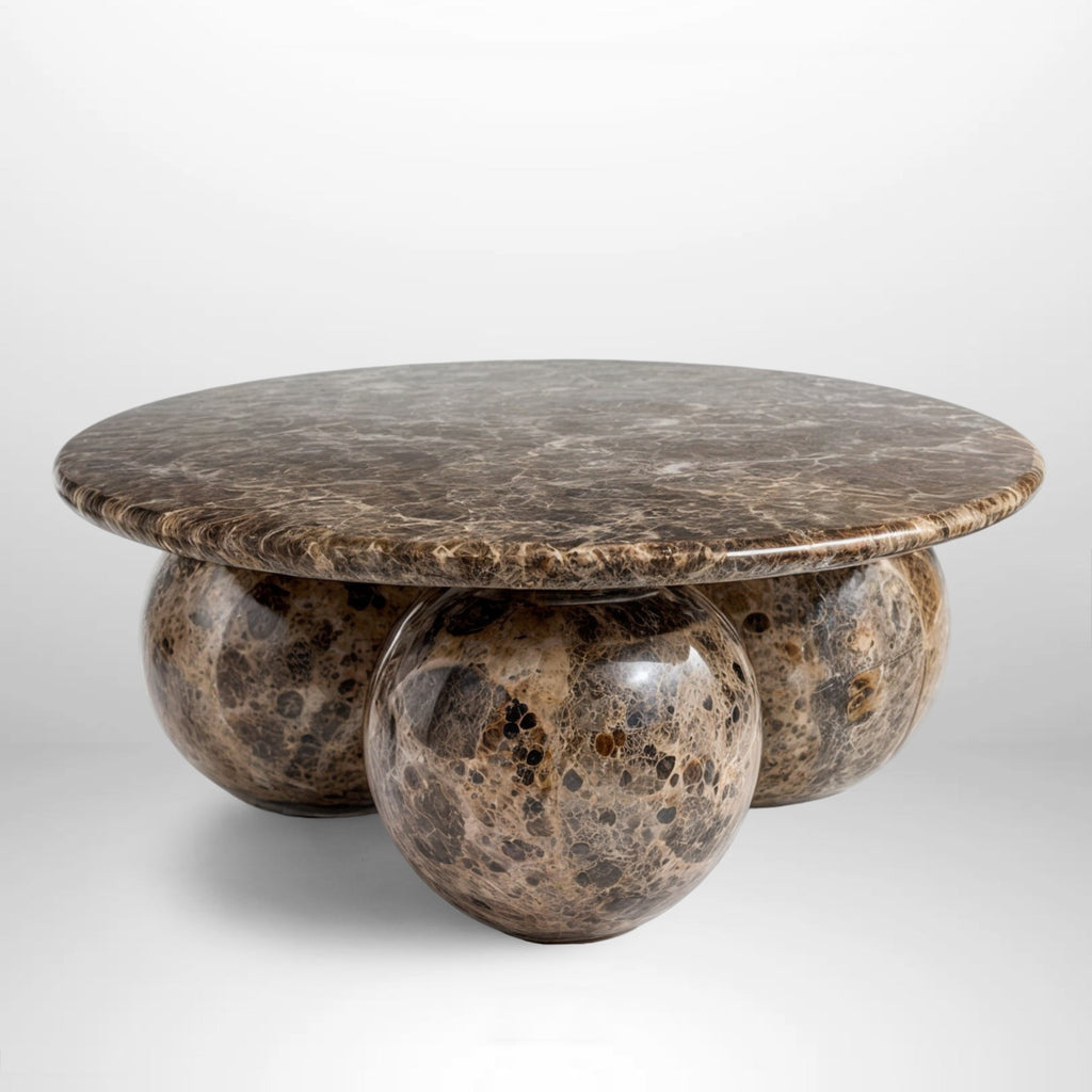 Lenna Brown Marble Table
