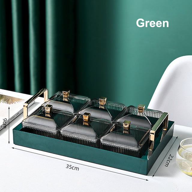 Luxury Dessert Green Plate